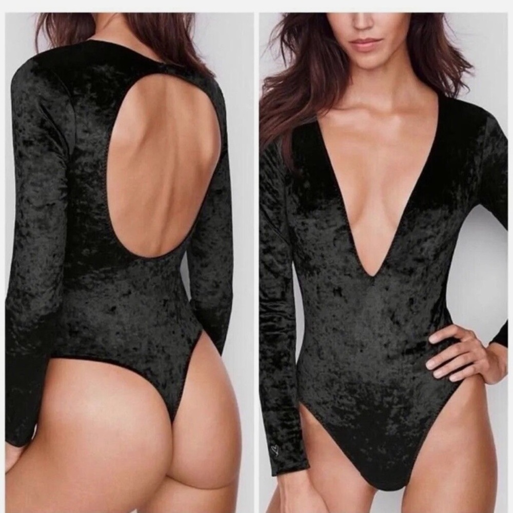 Victoria’s Secret velvet plunge bodysuit NWOT